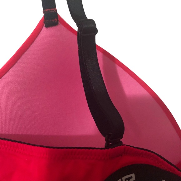 Victoria Secret VS Pink Bra NEW Wireless Push Up Red Black Metallic Wide Band 36 - Picture 5 of 9